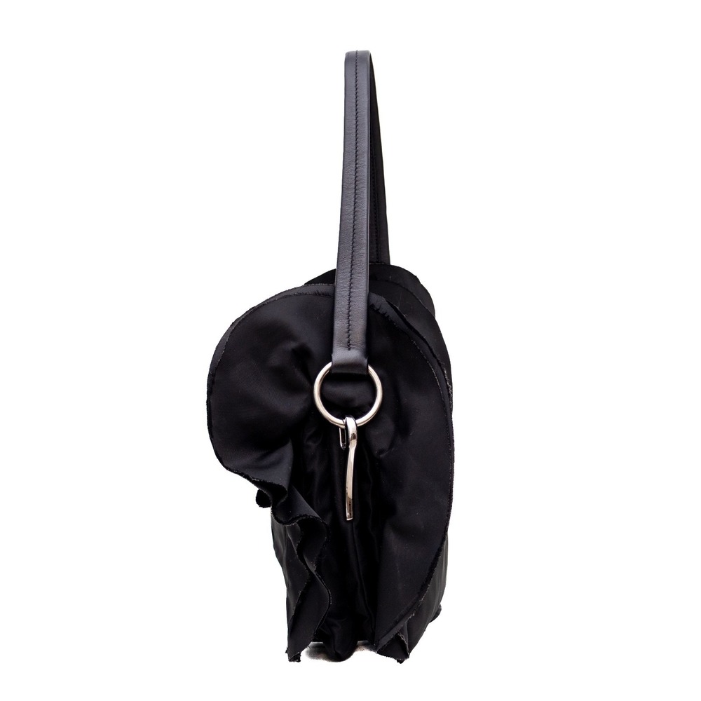 Authentic Women's Prada‎ Tessuto Black Nylon Ruffle Shoulder Bag - Picture 3 of 11